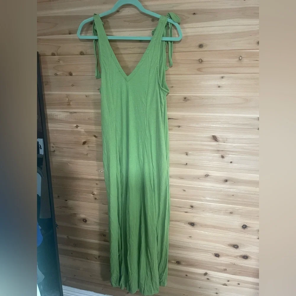 Free People Lime Green Wide Leg Jumpsuit
